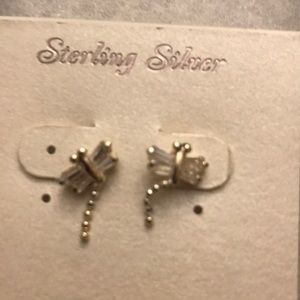 Sterling silver draft fly earrings